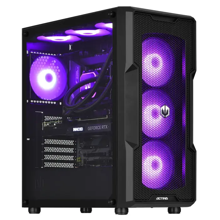 Actina 5901443406297 PC AMD Ryzen™ 7 9800X3D 32 GB DDR5-SDRAM 1 TB SSD NVIDIA GeForce RTX 4070 Ti Super Midi Tower Black