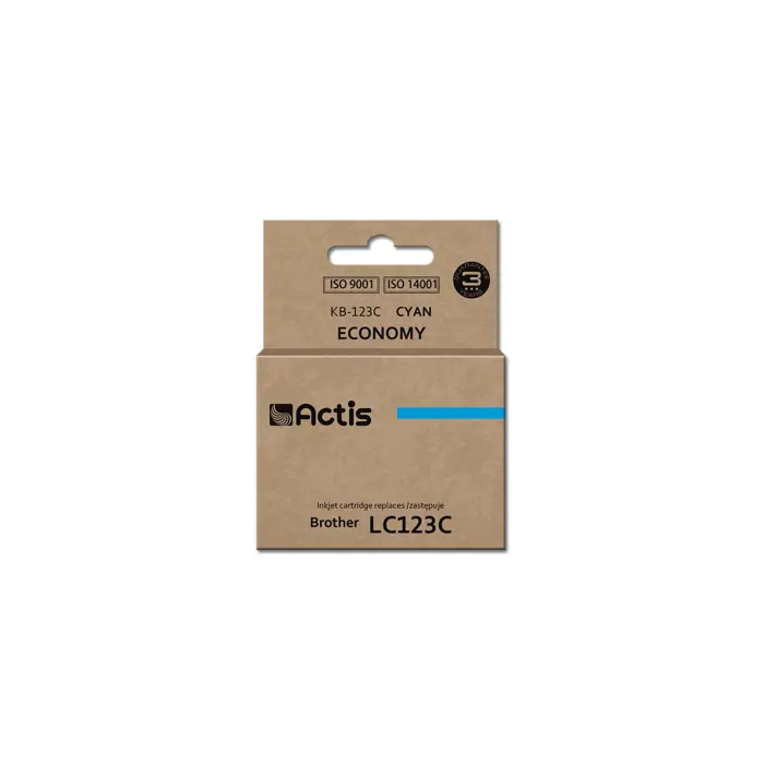 Actis KB-123C ink (replacement for Brother LC123C/LC121C; Standard; 10 ml; cyan)