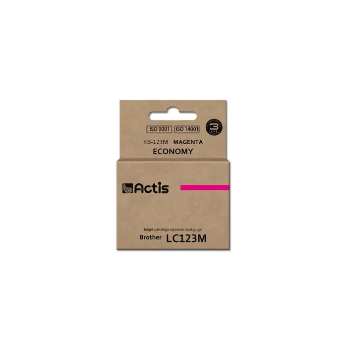 Actis KB-123M ink (replacement for Brother LC123M/LC121M; Standard; 10 ml; magenta)