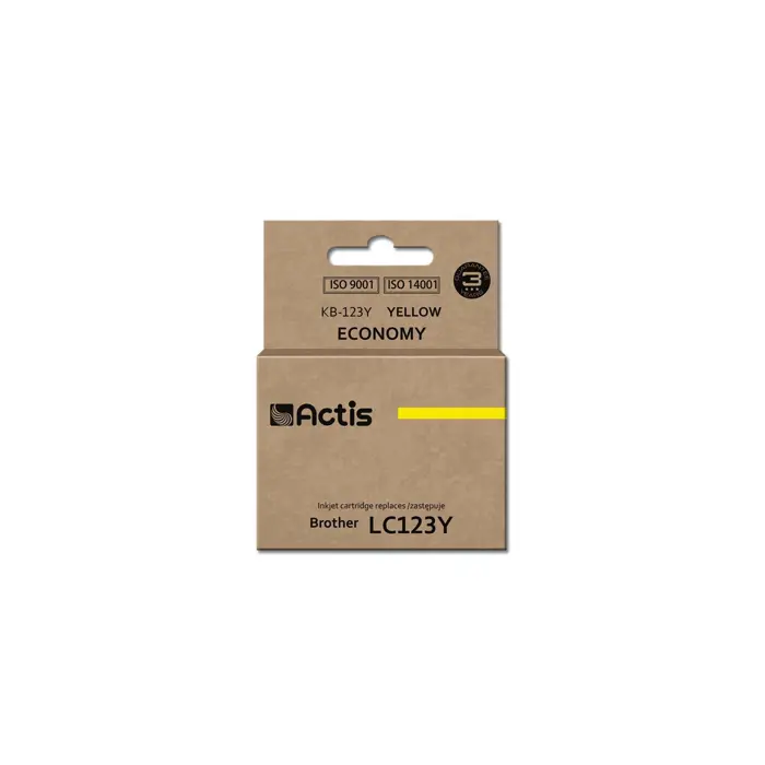 Actis KB-123Y ink (replacement for Brother LC123Y/LC121Y; Standard; 10 ml; yellow)