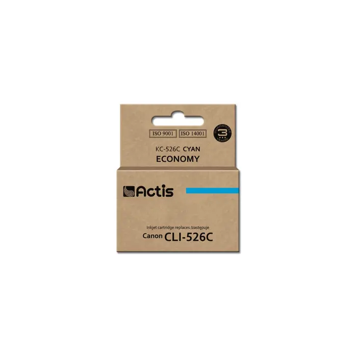 Actis KC-526C Ink Cartridge (replacement for Canon CLI-526C; Standard; 10 ml; cyan)