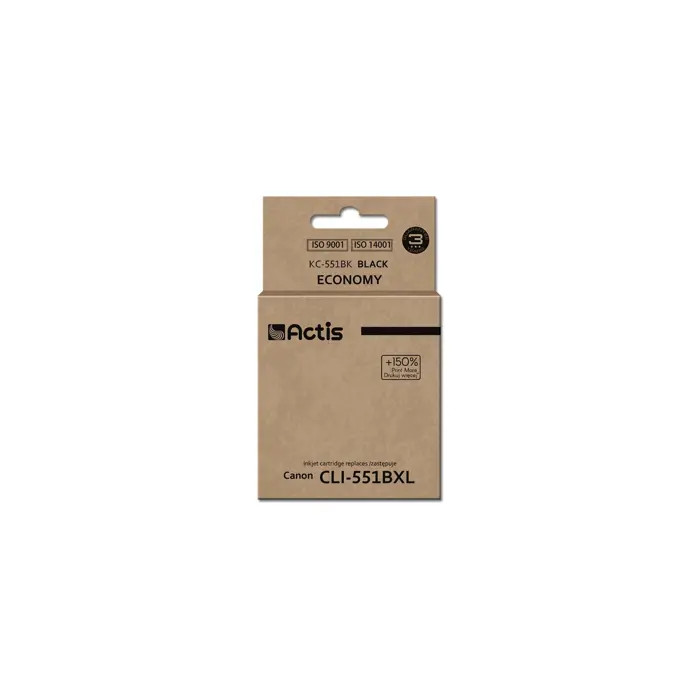 Actis KC-551Bk ink (replacement for Canon CLI-551Bk; Standard; 12 ml; black (with chip)