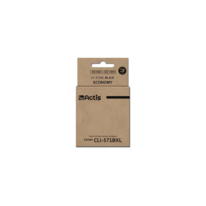 Actis KC-571Bk ink (replacement for Canon CLI-571Y; Standard; 12 ml; black)