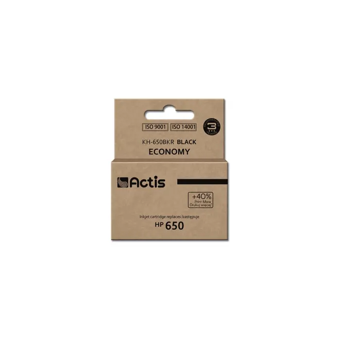 Actis KH-650BKR ink (replacement for HP 650 CZ101AE; Standard; 15 ml; black)