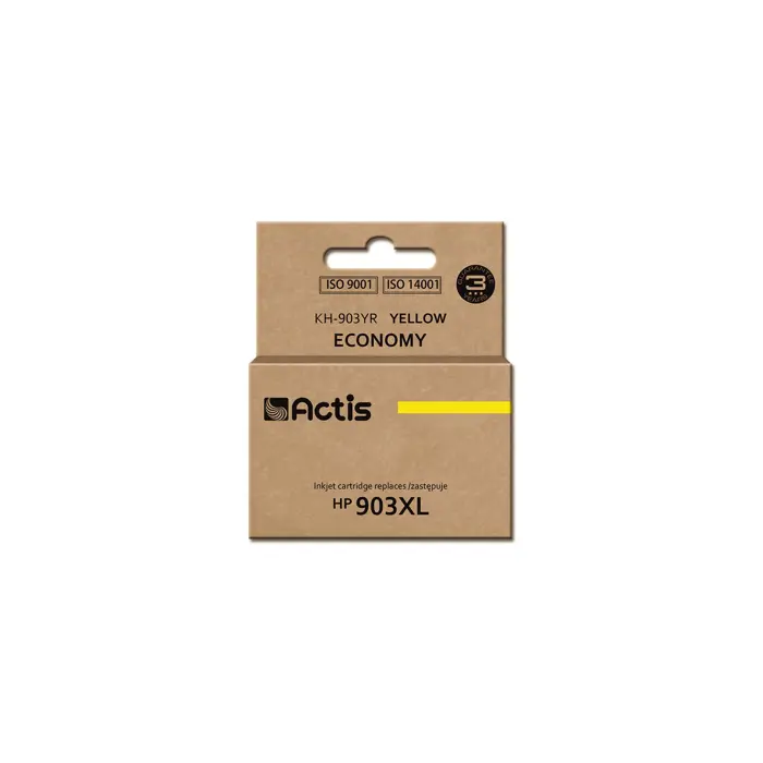 Actis KH-903YR ink (replacement for HP 903XL T6M11AE; Standard; 12 ml; yellow) - New Chip