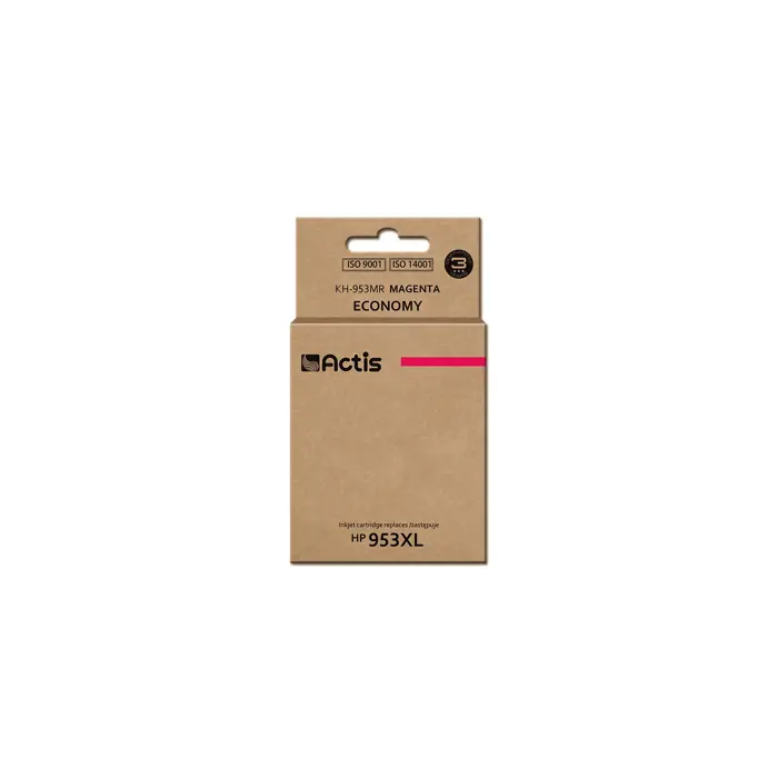 Actis KH-953MR ink (replacement for HP 953XL F6U17AE; Standard; 25 ml; magenta) - New Chip