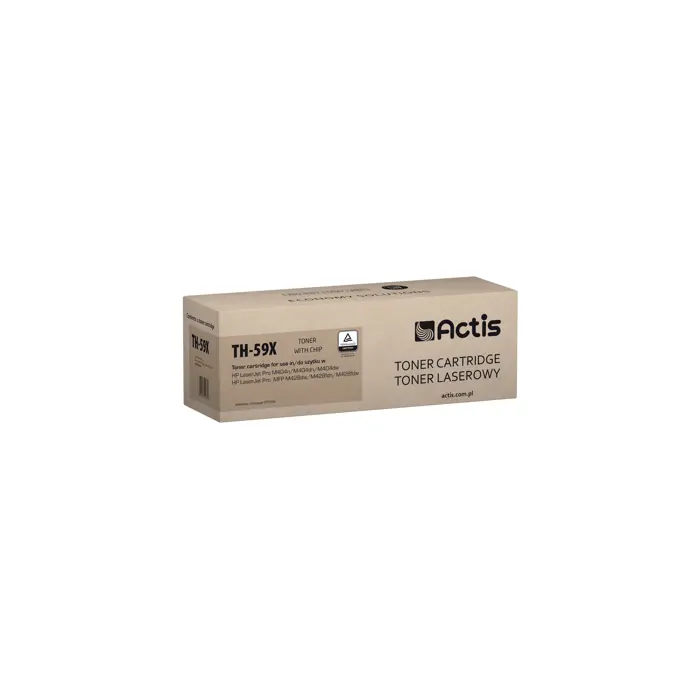 Actis TH-59X Toner (replacement for HP CF259X; Supreme; 10000 pages; black). With a chip. We recommend disabling the printer software update, the new update may cause problems with the toner not worki