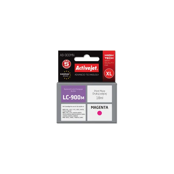 Activejet AB-900MN Ink (replacement for Brother LC900M; Supreme; 17.5 ml; magenta)