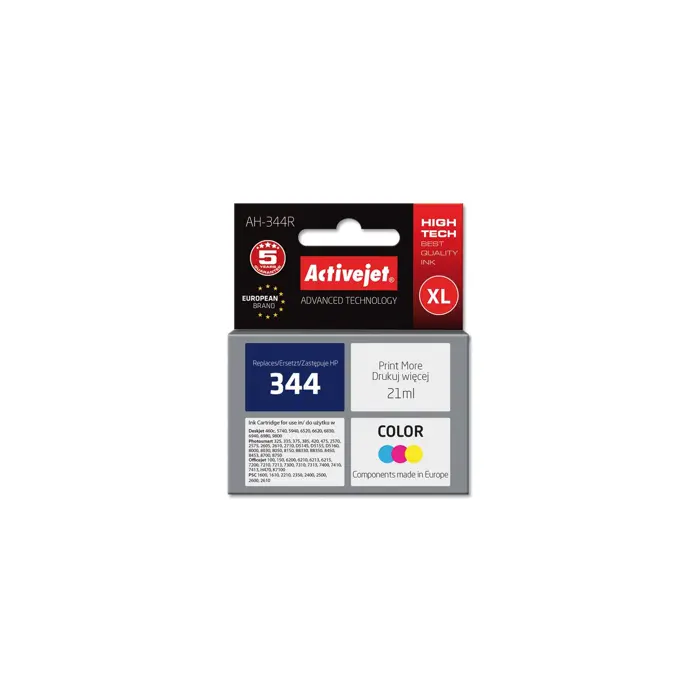 Activejet AH-344R Ink cartridge (replacement for HP 344 C9363EE; Premium; 21 ml; color)