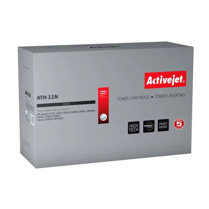 Activejet ATH-11N toner for HP printer; HP 11A Q6511A, Canon CRG-710 replacement; Supreme; 6000 pages; black