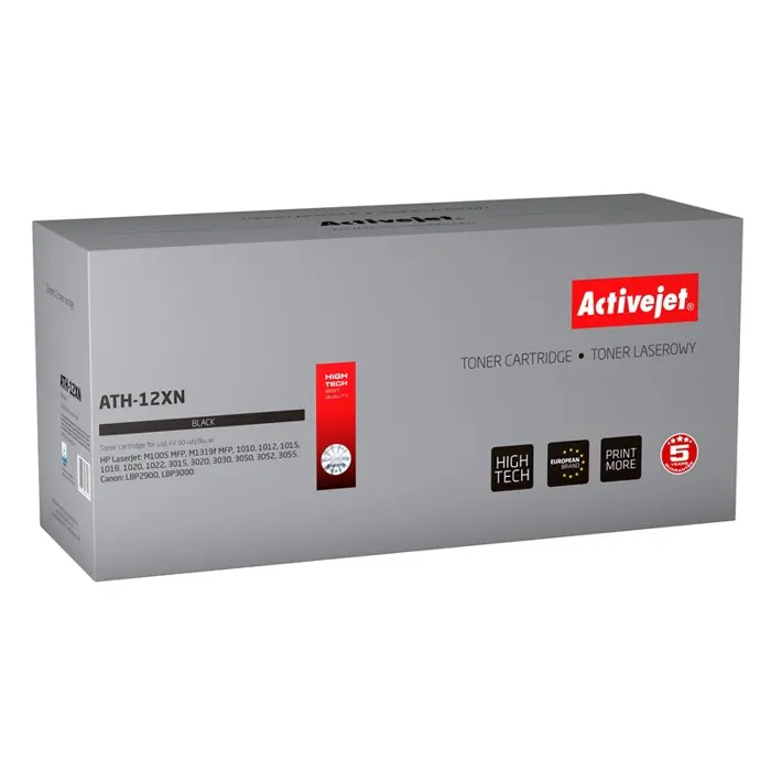 Activejet ATH-12XN toner (replacement for HP 12X Q2612A, Canon FX-10, Canon CRG-703; Premium; 2850 pages; black)