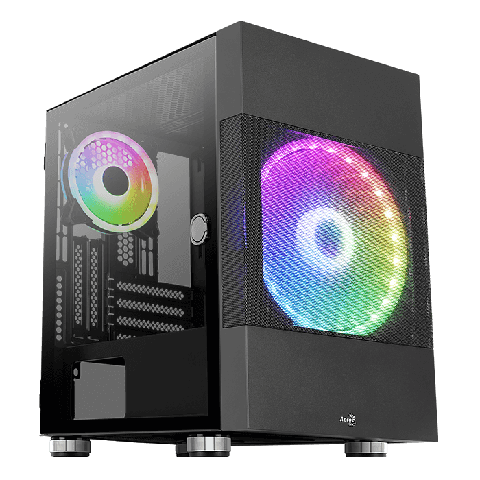 Aerocool Atomic v1 Midi-Tower, ARGB, Tempered Glass - schwarz-ACCS-PV26023.11