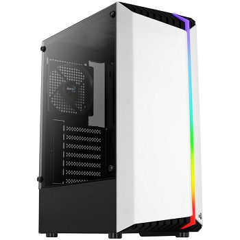 Aerocool Bionic v1 Midi-Tower, RGB, kaljeno staklo - crno/bijelo ACCM-PV34013.21