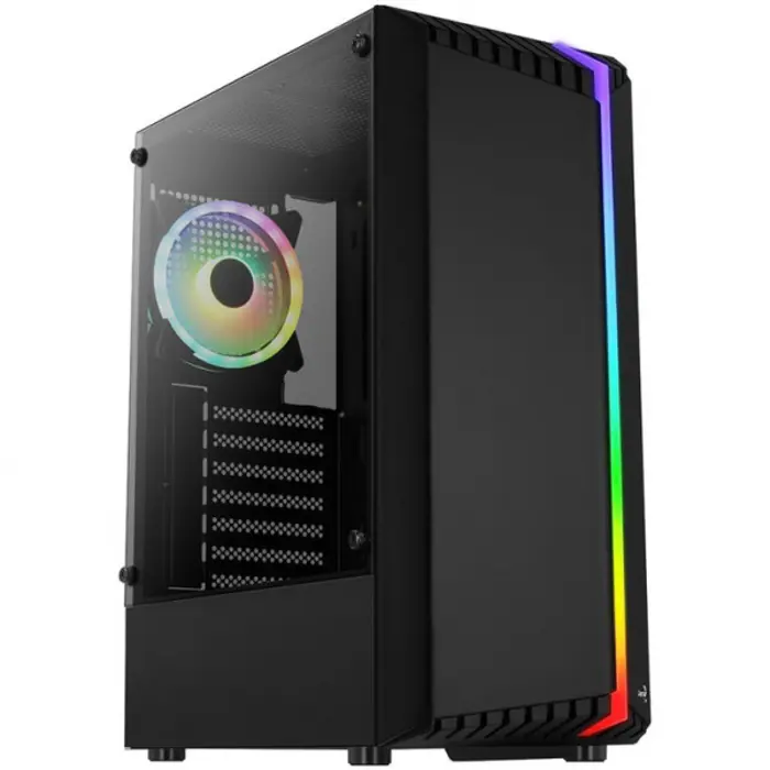 Aerocool Bionic v2 Midi-Tower, RGB, Tempered Glass - schwarz/weiß-ACCM-PV34113.21