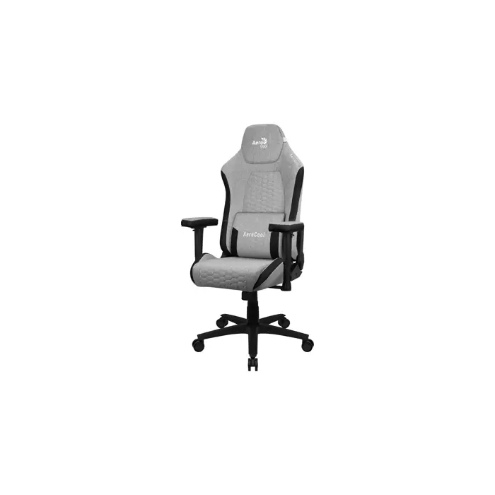 Aerocool CROWNASHGR, Ergonomic Gaming Chair, Adjustable Cushions, AeroWeave Technology, Grey