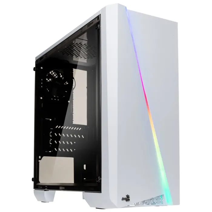 Aerocool Cylon Mini Micro-ATX Gehäuse, Acrylglas - weiß Window-ACCS-PV12012.21