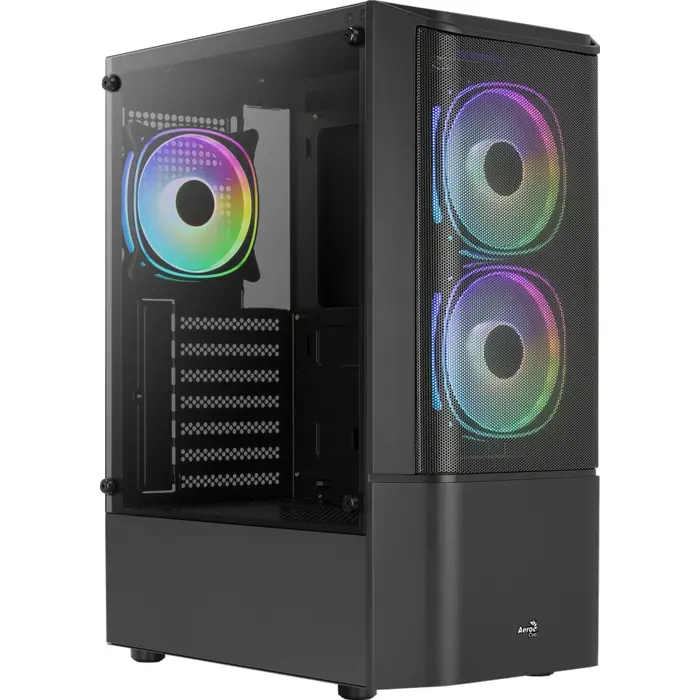 Aerocool Quantum Mesh v2 Midi-Tower, FRGB, Tempered Glass - schwarz-ACCM-PV31033.11