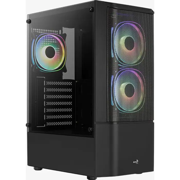 Aerocool Quantum Mesh v3 Midi-Tower, RGB, Tempered Glass - schwarz-ACCM-PV31133.11