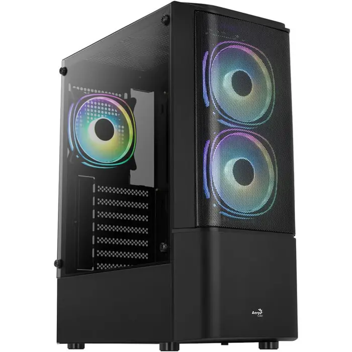 Aerocool Quantum v1 Midi-Tower, Tempered Glass - schwarz-ACCM-PV30013.11