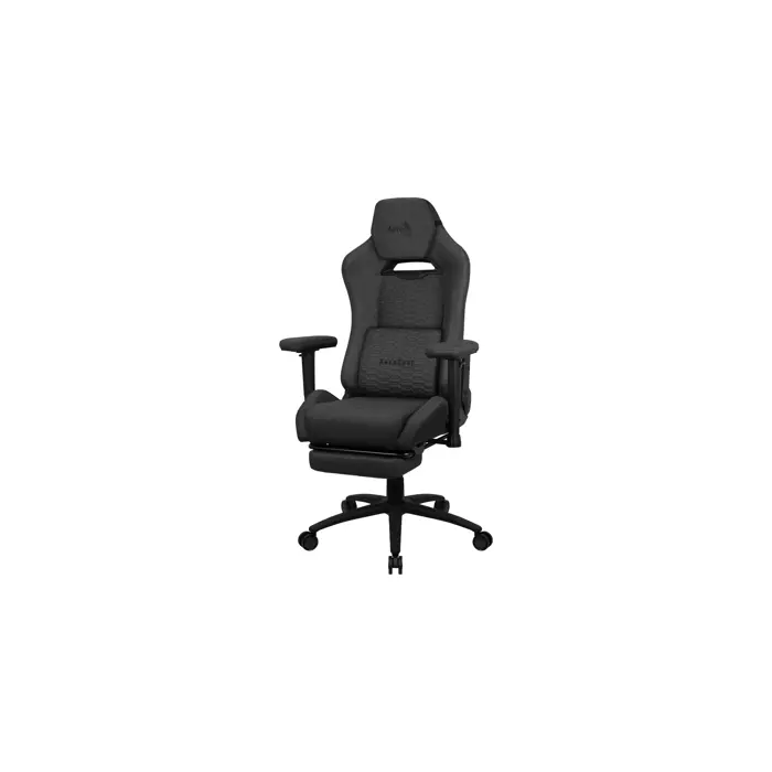 Aerocool ROYALASHBK Premium Ergonomic Gaming Chair Legrests Aeroweave Technology Black