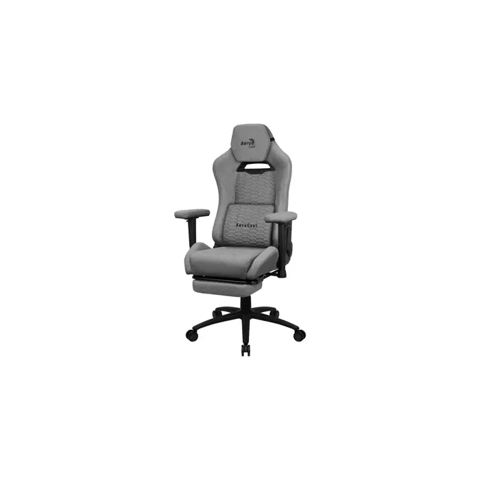 Aerocool ROYALASHGR Premium Ergonomic Gaming Chair Legrest Aeroweave Technology Grey