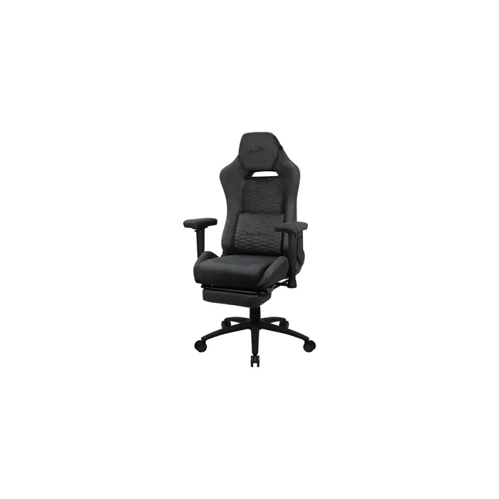 Aerocool ROYALSLATEGR Premium Ergonomic Gaming Chair Legrests Aerosuede Technology Grey