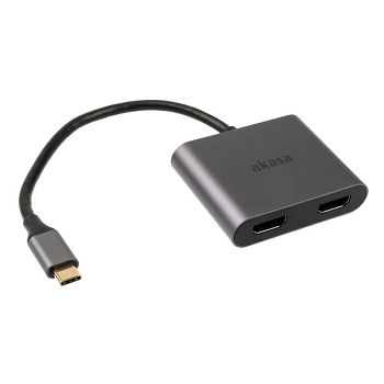 Akasa USB-C to Dual HDMI MST Adapter - 4K@60Hz, 4K@30Hz dual AK-CBCA26-18BK