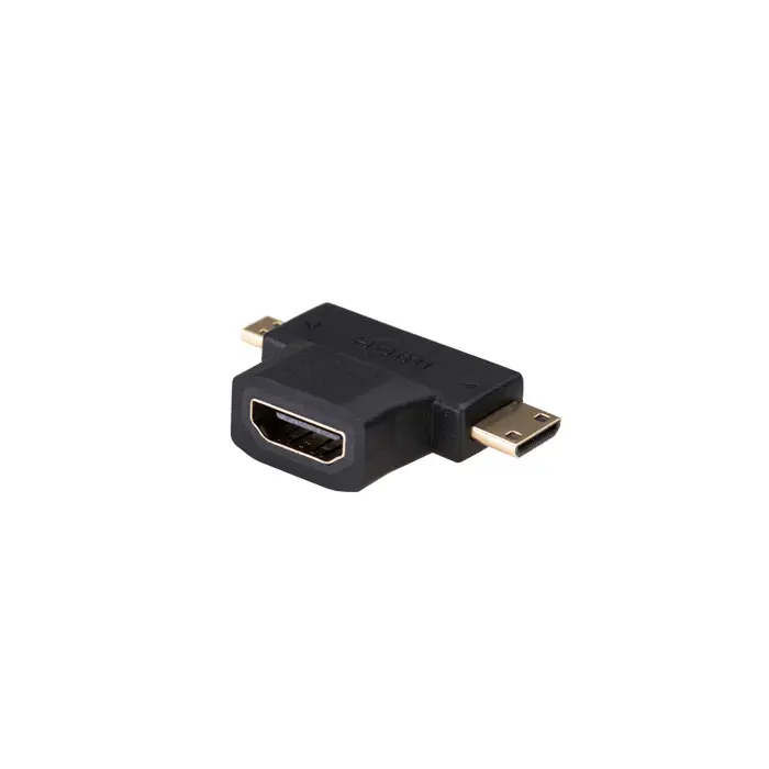 Akyga AK-AD-23 cable gender changer HDMI miniHDMI / microHDMI Black