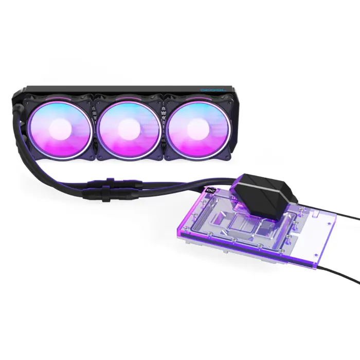 Alphacool Eiswolf 2 AIO Graphics card All-in-one liquid cooler 12 cm Black, Transparent 1 pc(s)