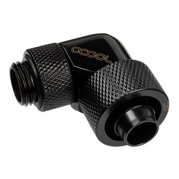 Alphacool icicle connection 90 degrees G1/4 inch AG to 16/10mm - rotatable, black