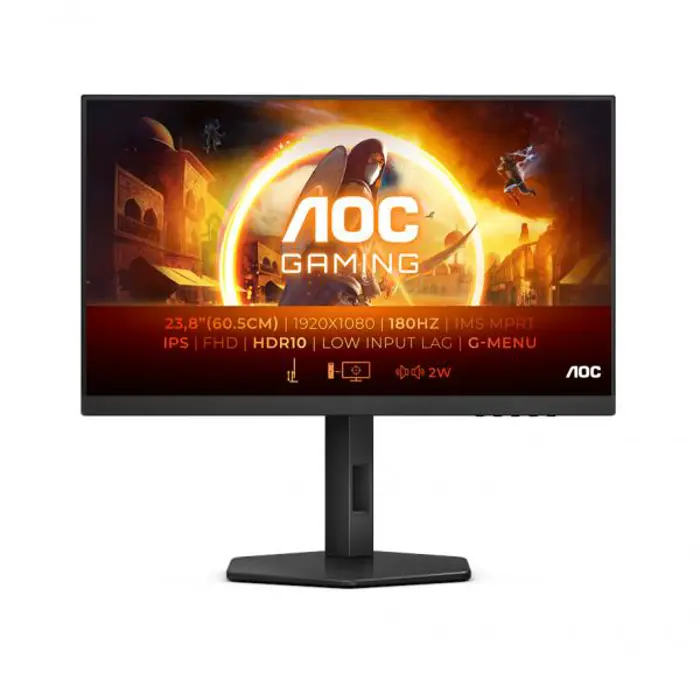 AOC 24G4X, 24", DP, 2xHDMI, HAS, 180Hz, zvuč.