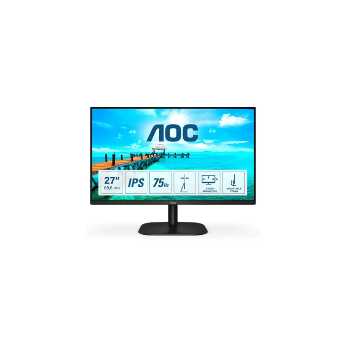 AOC 27B2H computer monitor 68.6 cm (27") 1920 x 1080 pixels Full HD LED Black