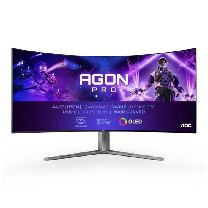 AOC AGON PRO AG456UCZD LED display 114.3 cm (45") 3440 x 1440 pixels Wide Quad HD OLED Black