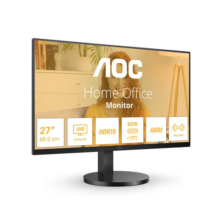 AOC B3 U27B3CF computer monitor 68.6 cm (27") 3840 x 2160 pixels 4K Ultra HD LCD Black