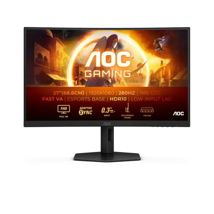 AOC C27G4ZXU 27" 280Hz curved gaming monitor