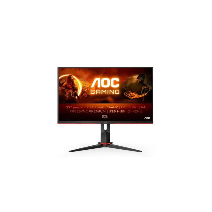 AOC G2 Q27G2U/BK computer monitor 68.6 cm (27") 2560 x 1440 pixels Quad HD LED Black, Red