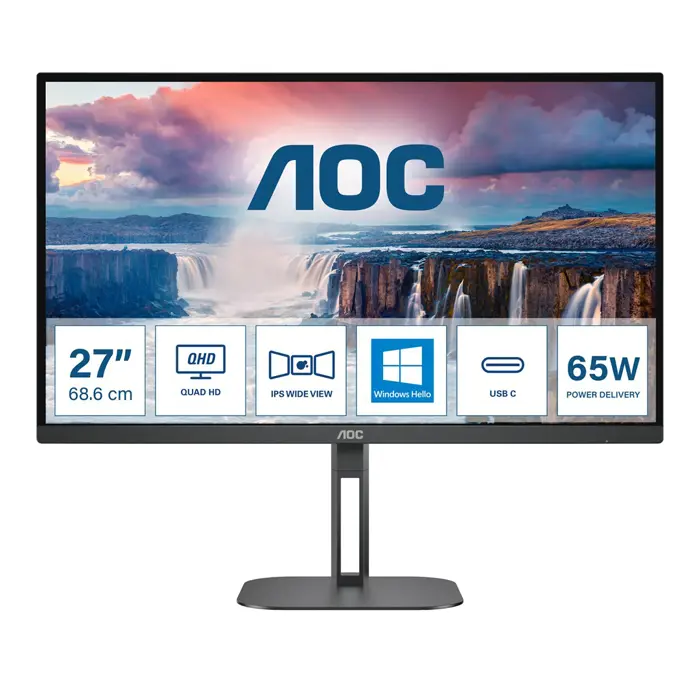 AOC V5 Q27V5N 68.6 cm (27") 2560 x 1440 pixels Quad HD LED Black