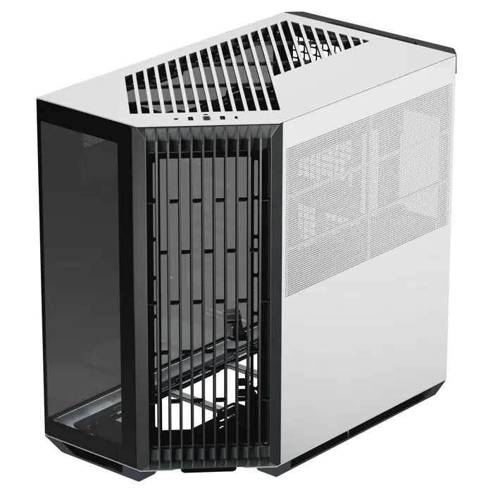 APNX V1 PC-Gehäuse, Midi-Tower, ATX, Tempered Glass - schwarz / weiß-APCM-VI01003.M1