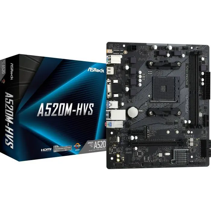 Asrock AMD AM4 A520M-HVS