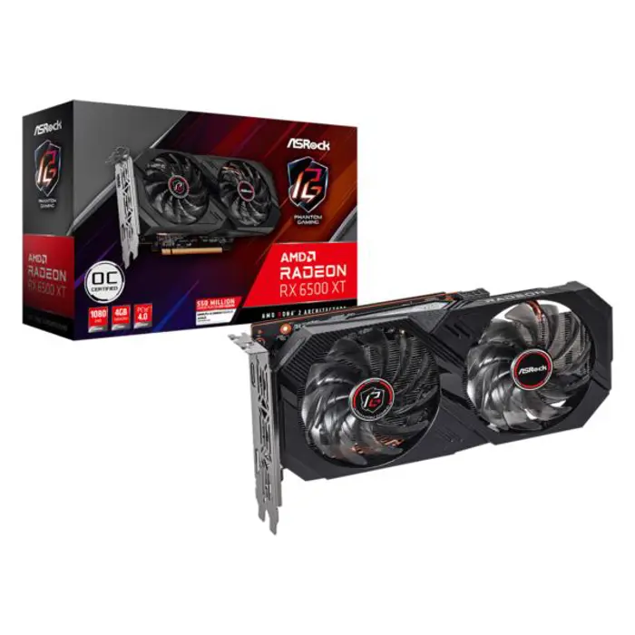 Asrock Radeon RX 6500 XT Phantom Gaming D OC, 4GB GDDR6