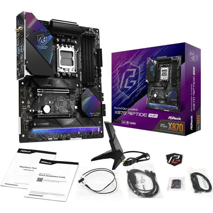 ASRock X870 Riptide WiFi, AMD X870 Mainboard - Sockel AM5, DDR5-90-MXBPP0-A0UAYZ