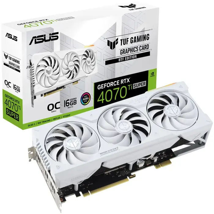 ASUS GeForce RTX 4070 Ti Super TUF O16G BTF White, 16384 MB GDDR6X-90YV0KI0-M0NA00