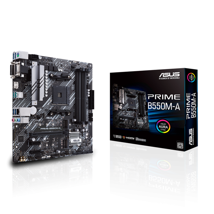 ASUS PRIME B550M-A, DDR4, SATA3, USB3.2Gen2, HDMI, AM4 mATX