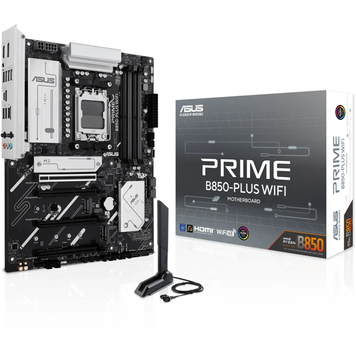 Asus Prime B850-PLUS WIFI, DDR5, SATA3, USB4, DP, 2.5GBE, WIFI 6E, AM5 ATX