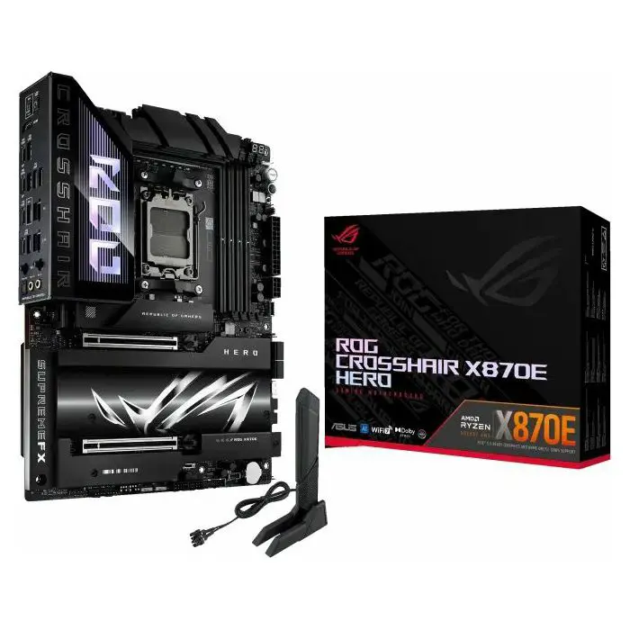 ASUS ROG Crosshair X870E Hero Mainboard, AMD X870E, Sockel AM5, DDR5-90MB1IE0-M0EAY0