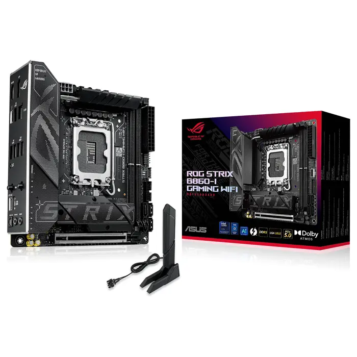 ASUS ROG Strix B860-I Gaming WiFi Mainboard, LGA 1851, Intel B860, ITX, DDR5-90MB1JB0-M0EAY0