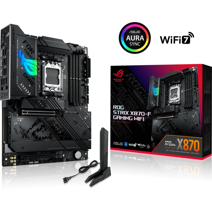 Asus Rog Strix X870-F Gaming WiFi, DDR5, SATA3, USB3.2GEN2X2, DP, 2.5GBE, WIFI 7, AM5 ATX