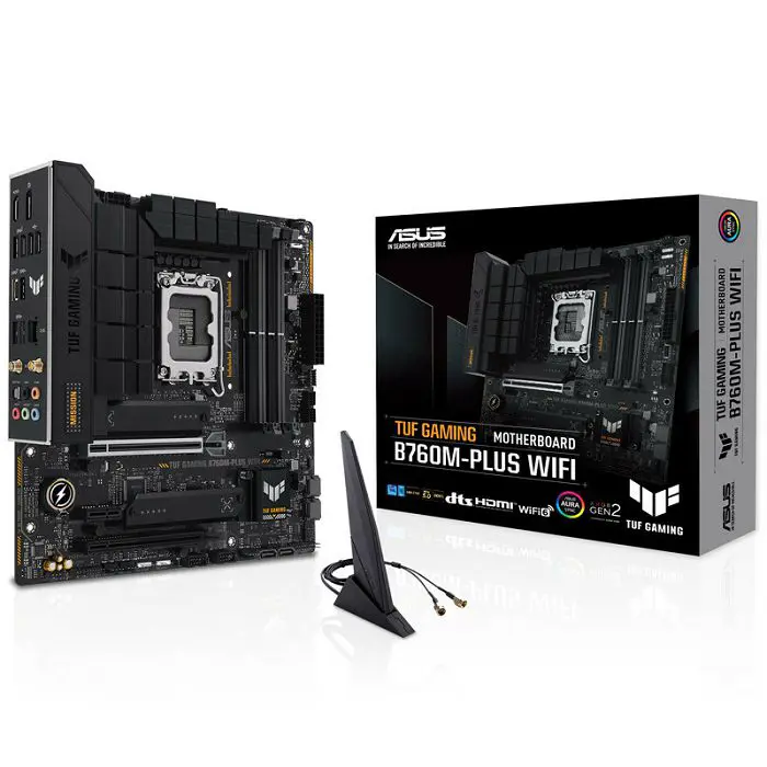 ASUS TUF Gaming B760M-Plus WIFI II, Intel B760 Mainboard - Sockel 1700, DDR5-90MB1HE0-M0EAY0