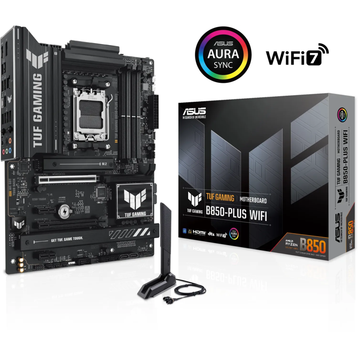 Asus Tuf Gaming B850-PLUS WIFI, DDR5, SATA3, USB3.2GEN2X2, DP, 2.5GBE, WIFI 7, AM5 ATX