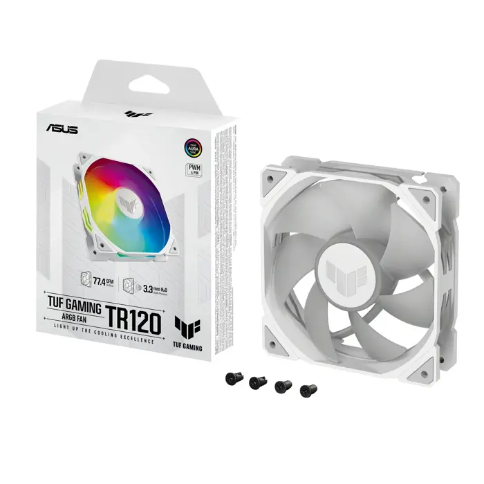 ASUS TUF Gaming TR120, PWM ARGB Lüfter - 120mm, weiß-90DA0093-B09000